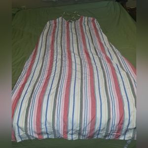 Old Navy earth tone long thin crossed strap summer dress